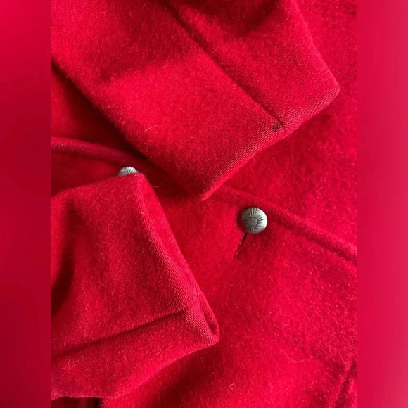Vintage Woolrich Wool Jacket Women’s Medium Red Coat Mohair Made in the USA - Picture 5 of 9